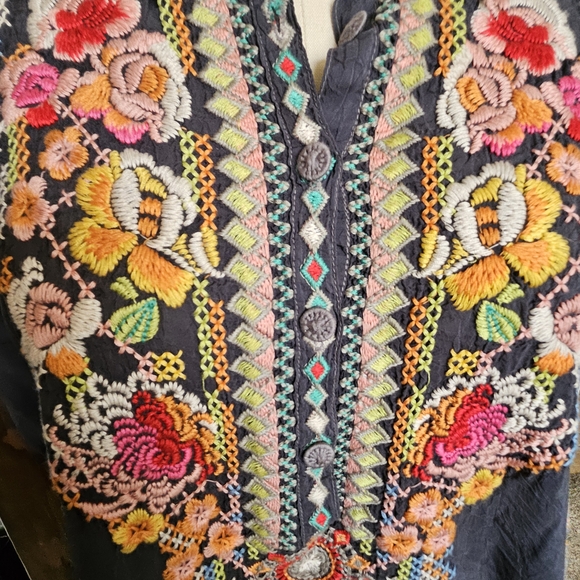 Johnny Was Multicolor Embroidered Tunic - Picture 5 of 8